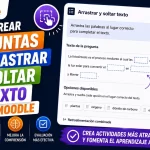Preguntas de Arrastrar y soltar texto en Moodle