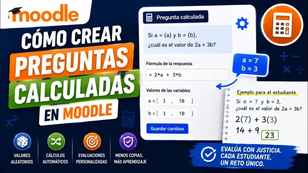 Preguntas calculadas de opción múltiple en Moodle