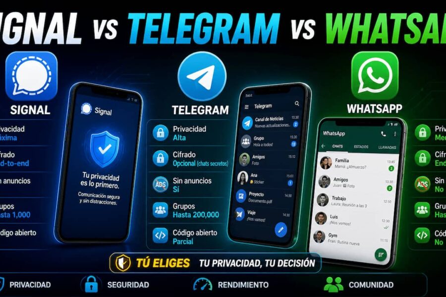 Signal vs Telegram vs WhatsApp: qué tan seguras son