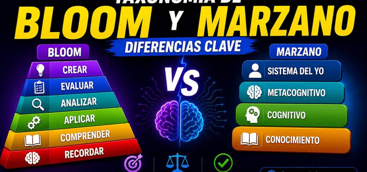 Taxonomía de Bloom y Marzano: diferencias clave