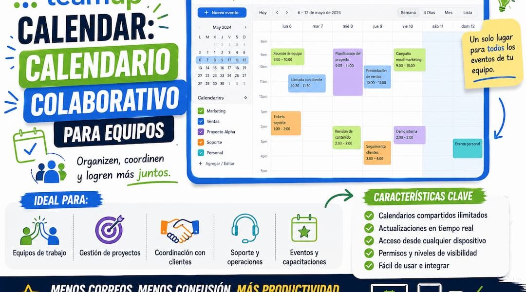Teamup Calendar: calendario colaborativo para equipos