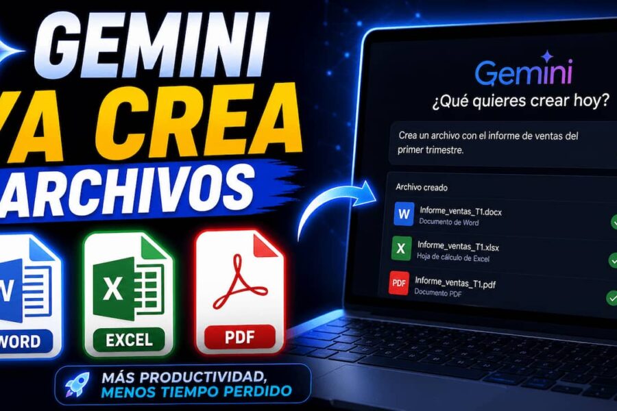 Gemini ya crea archivos Word, Excel y PDF