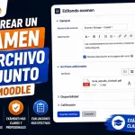 Examen con archivo adjunto en Moodle