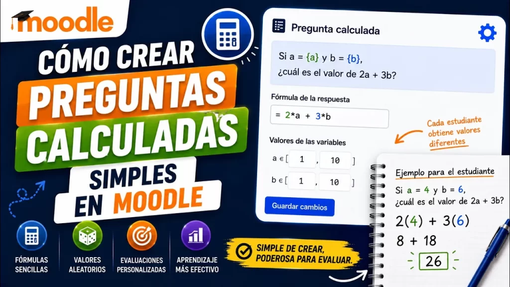 Preguntas calculadas simples en Moodle