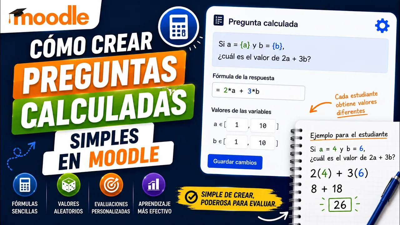 Preguntas calculadas simples en Moodle