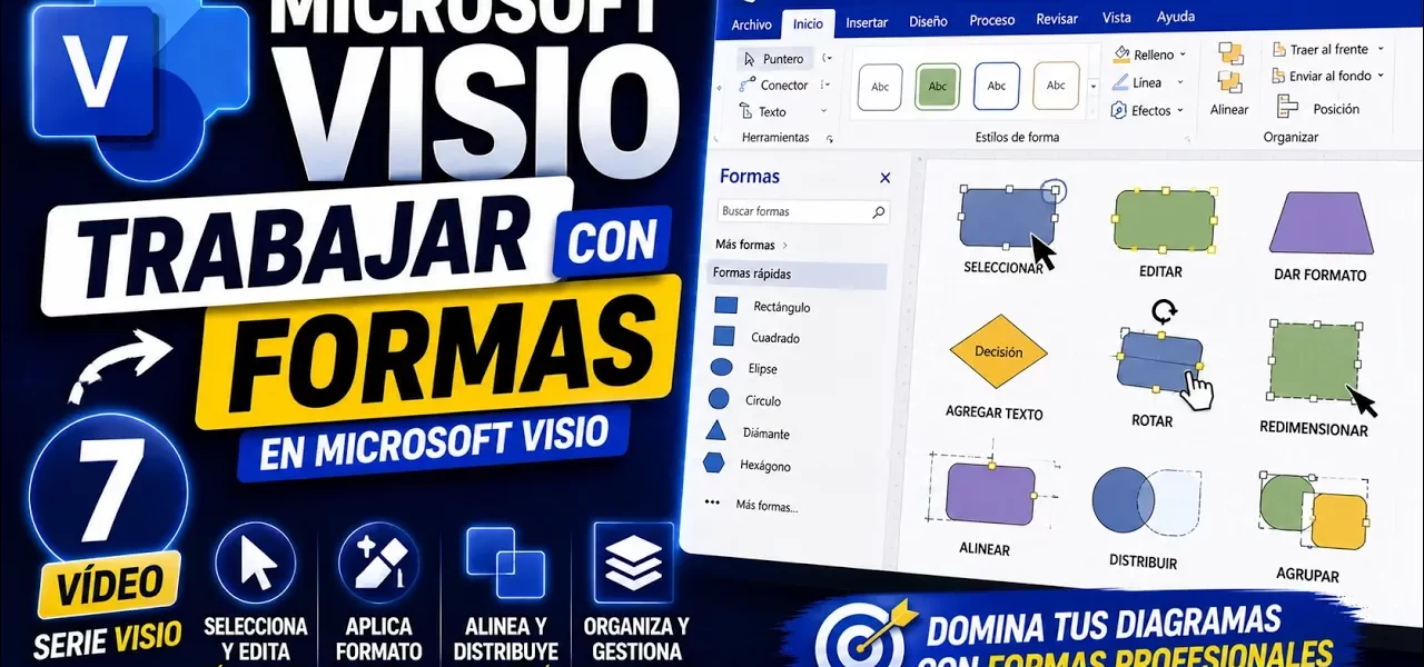 Alineación y posición en Microsoft Visio