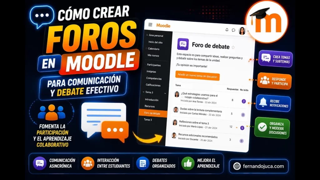 Cómo crear foros en Moodle para comunicación y debate