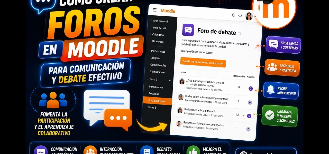 Cómo crear foros en Moodle para comunicación y debate