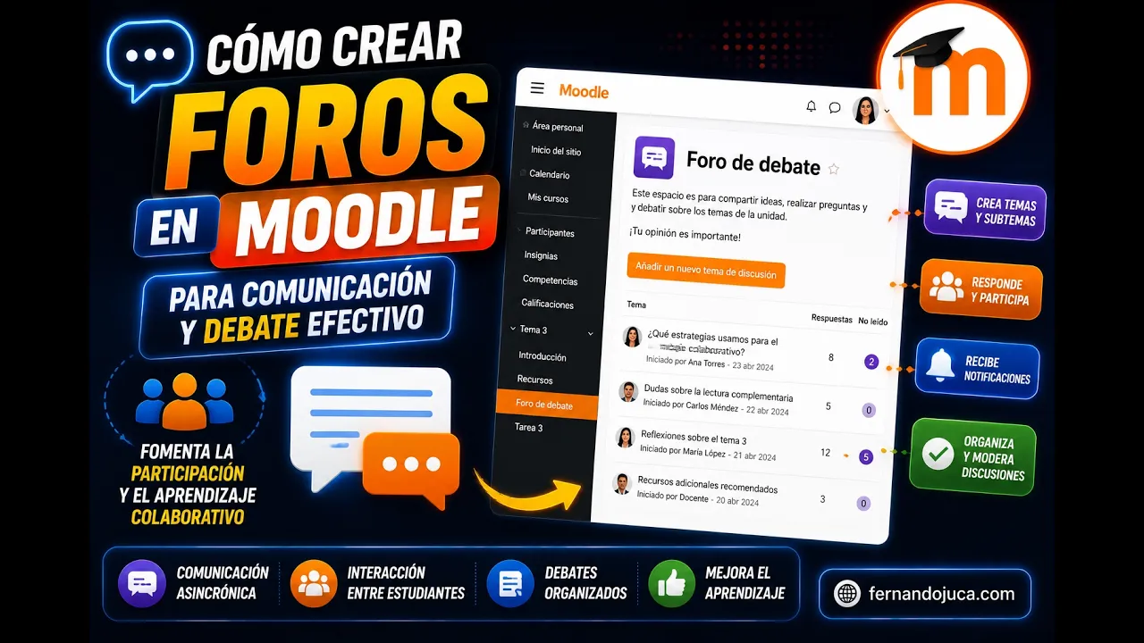 Cómo crear foros en Moodle para comunicación y debate