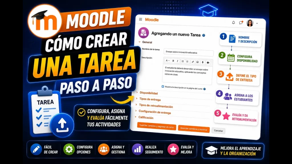 Cómo crear una tarea en Moodle paso a paso