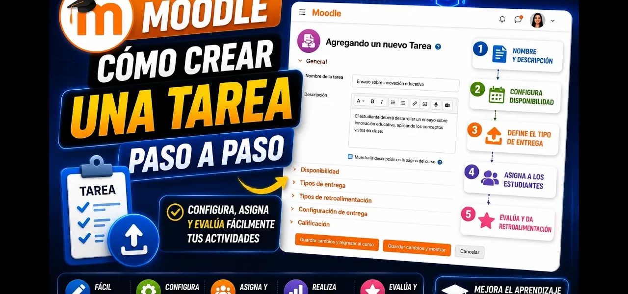 Cómo crear una tarea en Moodle paso a paso