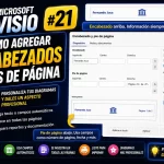 Encabezados y pies de página en Microsoft Visio | Tema 21