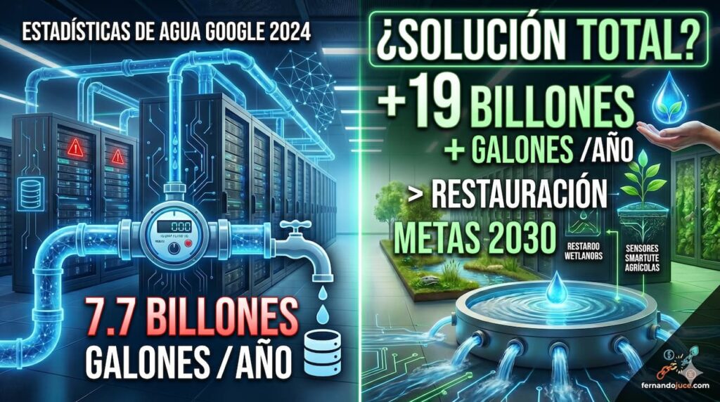 Google y el consumo de agua en centros de datos: el reto ambiental de la IA