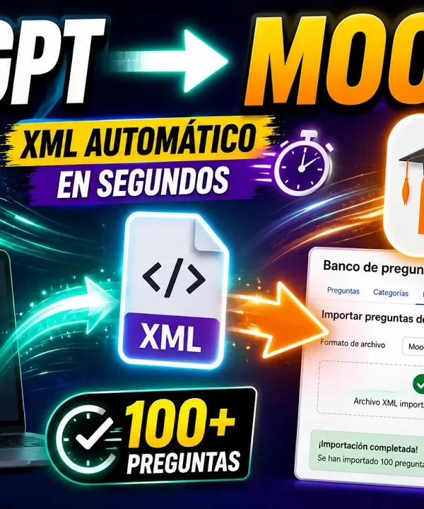 Importar preguntas a Moodle con ChatGPT en formato XML