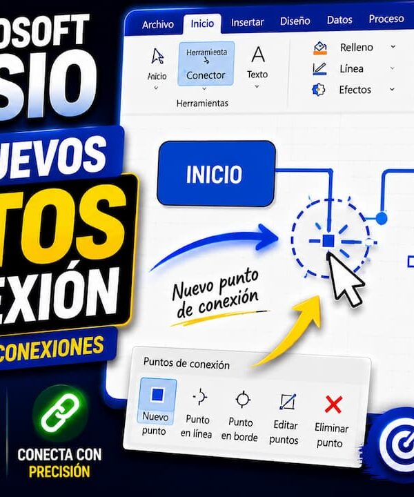 Crear nuevos puntos de conexión en Microsoft Visio | Tema 12