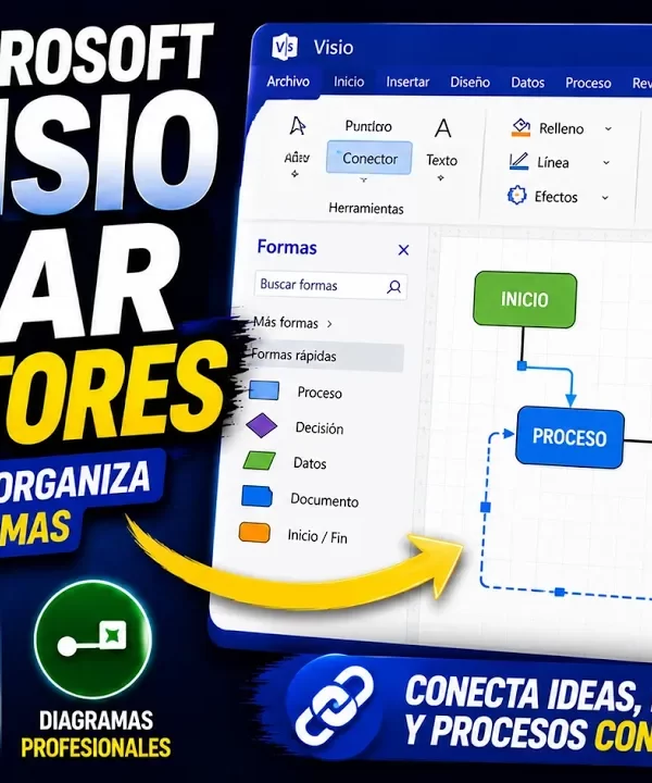 Conectores en Microsoft Visio: cómo unir formas correctamente | Tema 10