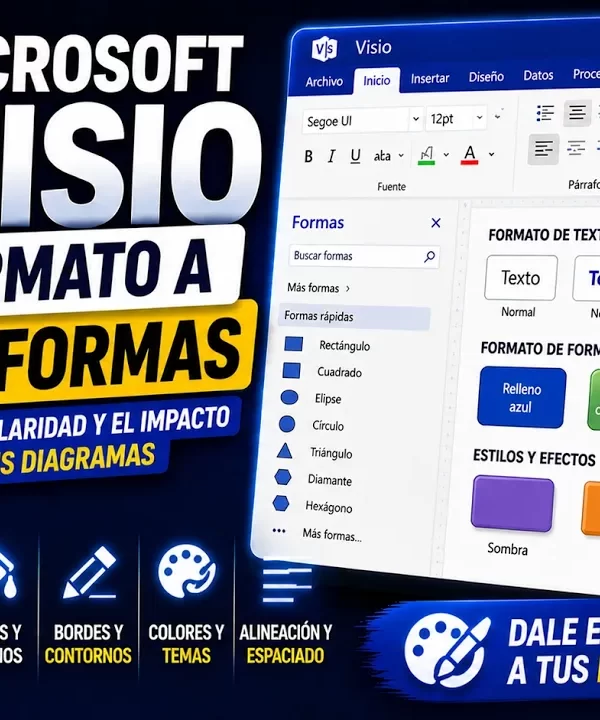 Dar formato a texto y formas en Microsoft Visio | Tema 9