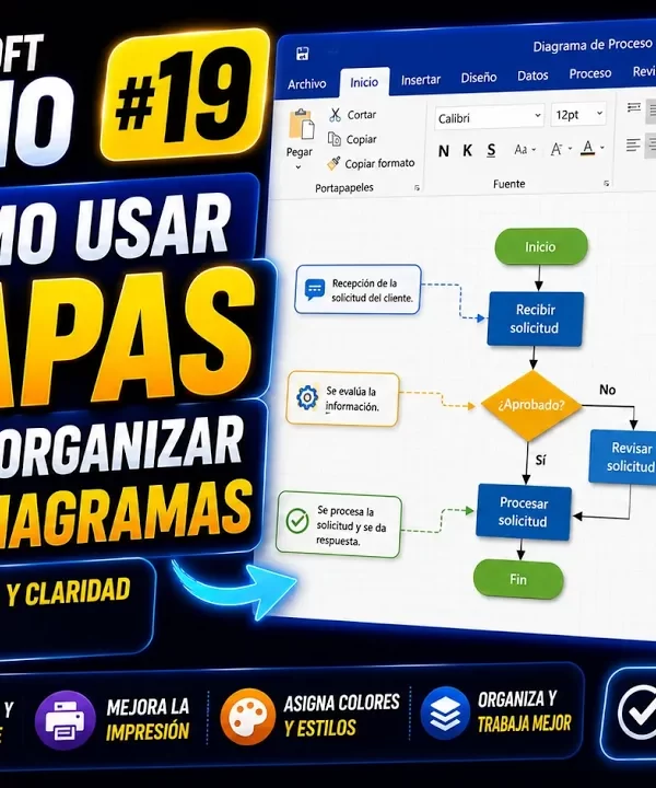Capas en Microsoft Visio para organizar diagramas | Tema 19