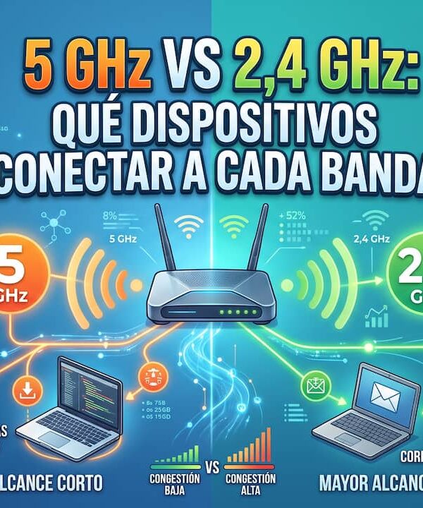 5 GHz vs 2,4 GHz: qué dispositivos conectar a cada banda