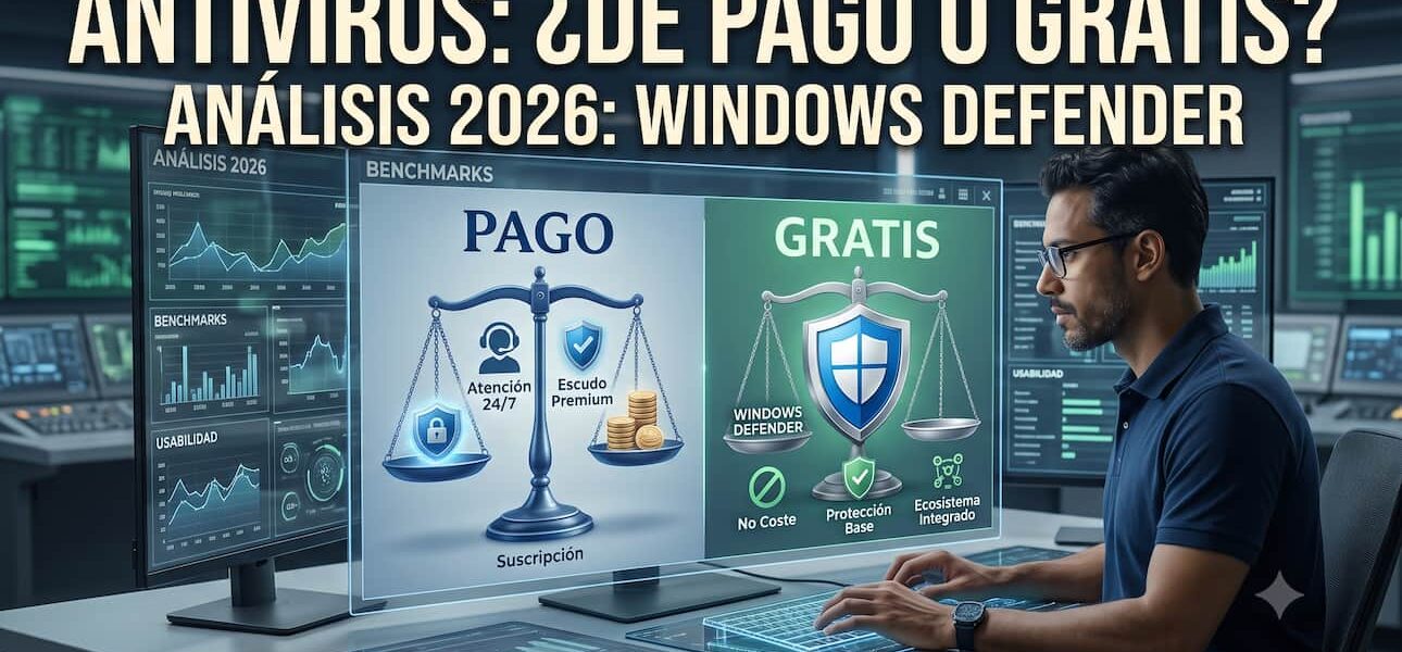 ¿Antivirus de pago o gratis? Análisis 2026 de Windows Defender