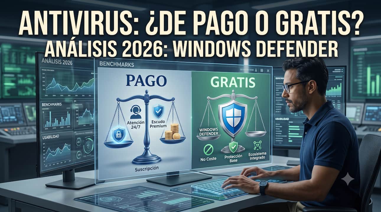 ¿Antivirus de pago o gratis? Análisis 2026 de Windows Defender