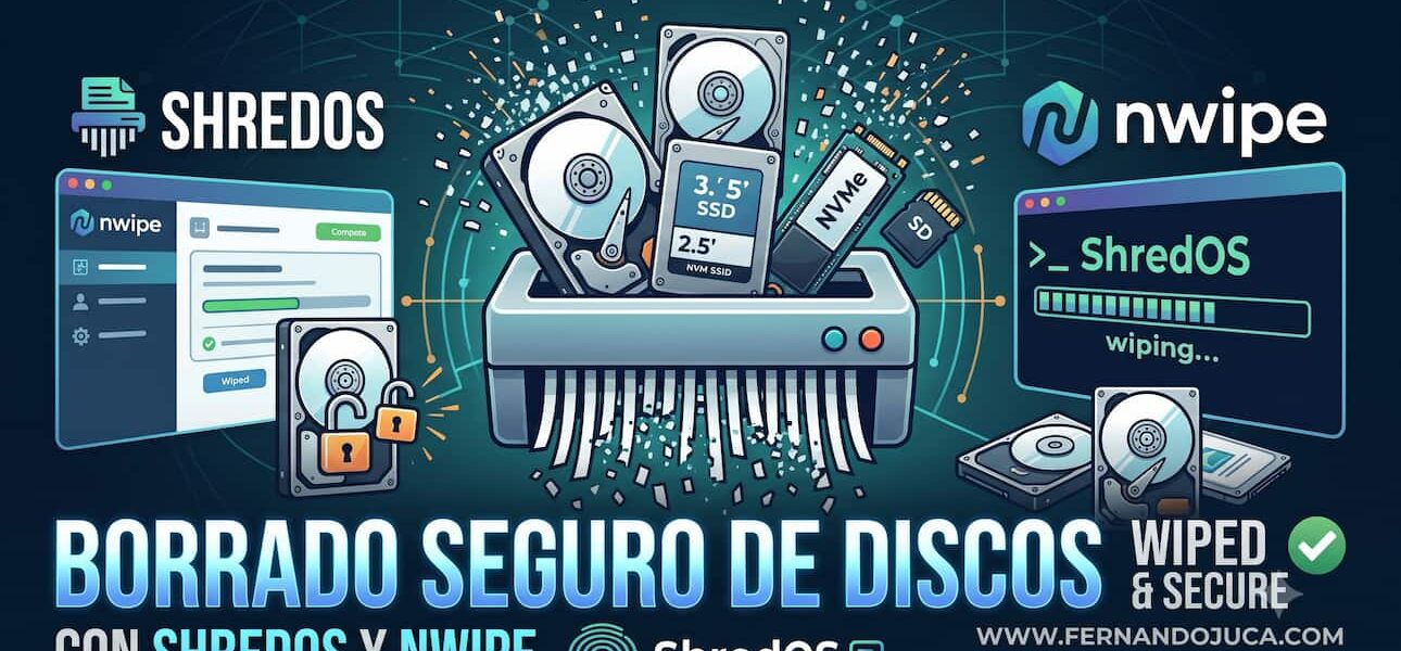 Borrar discos seguro con ShredOS y nwipe