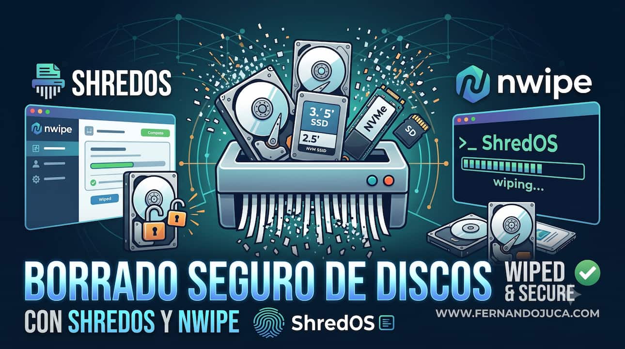 Borrar discos seguro con ShredOS y nwipe