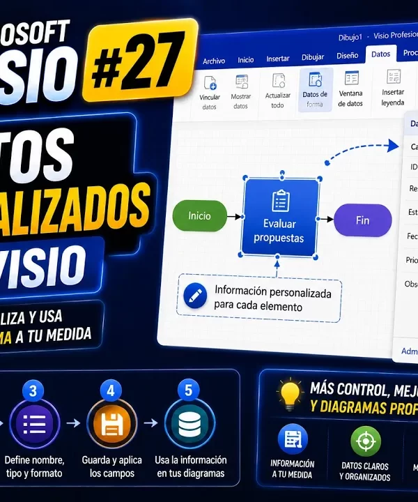 Crear datos de forma personalizados en Visio | Tema 27