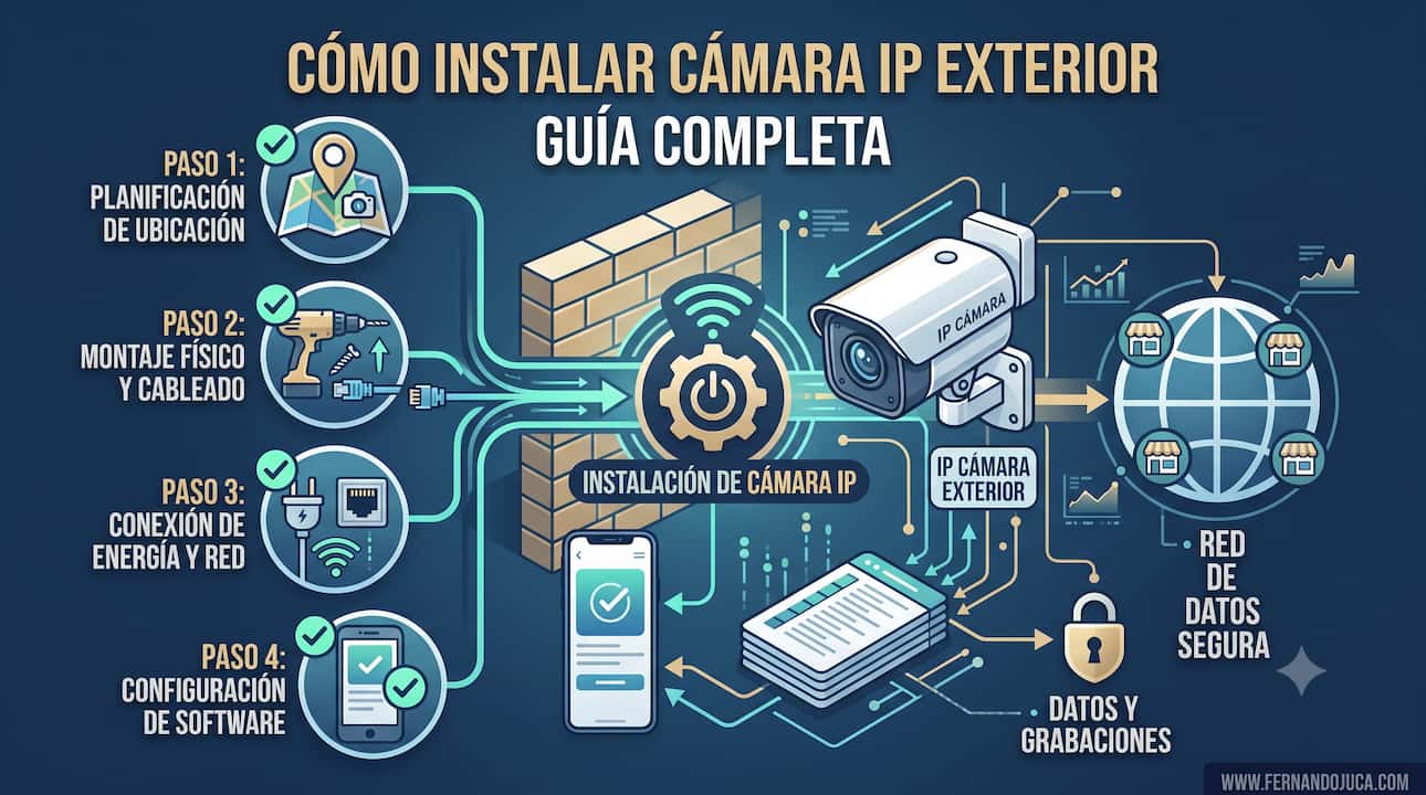 Cómo instalar cámara IP exterior: guía completa