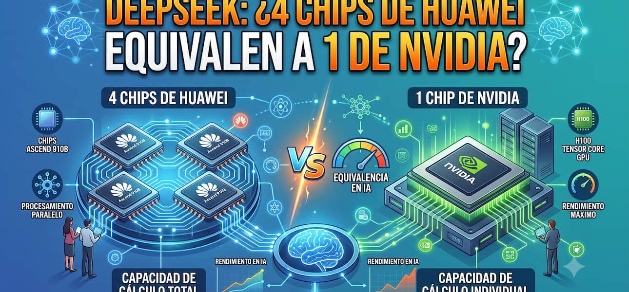 DeepSeek: 4 chips de Huawei equivalen a 1 de Nvidia