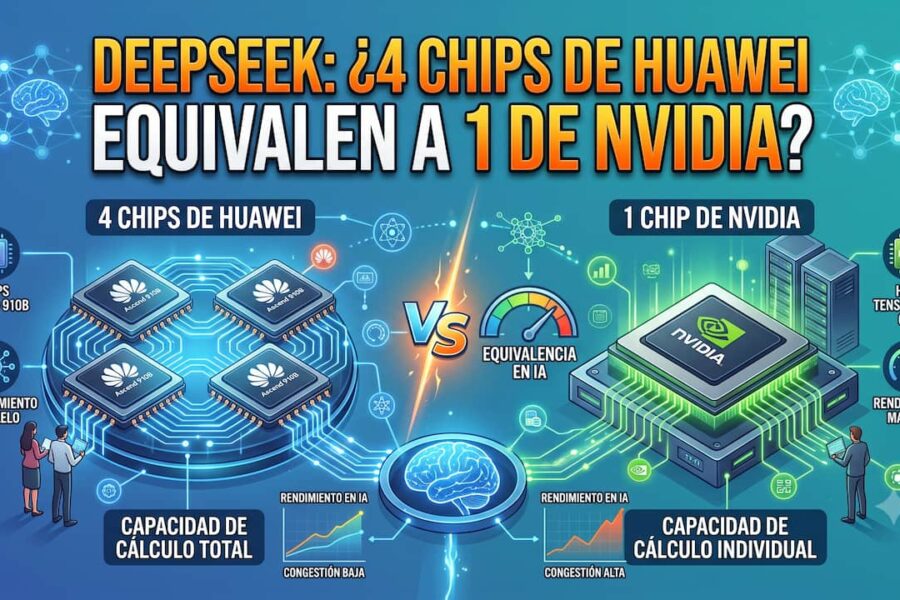 DeepSeek: 4 chips de Huawei equivalen a 1 de Nvidia