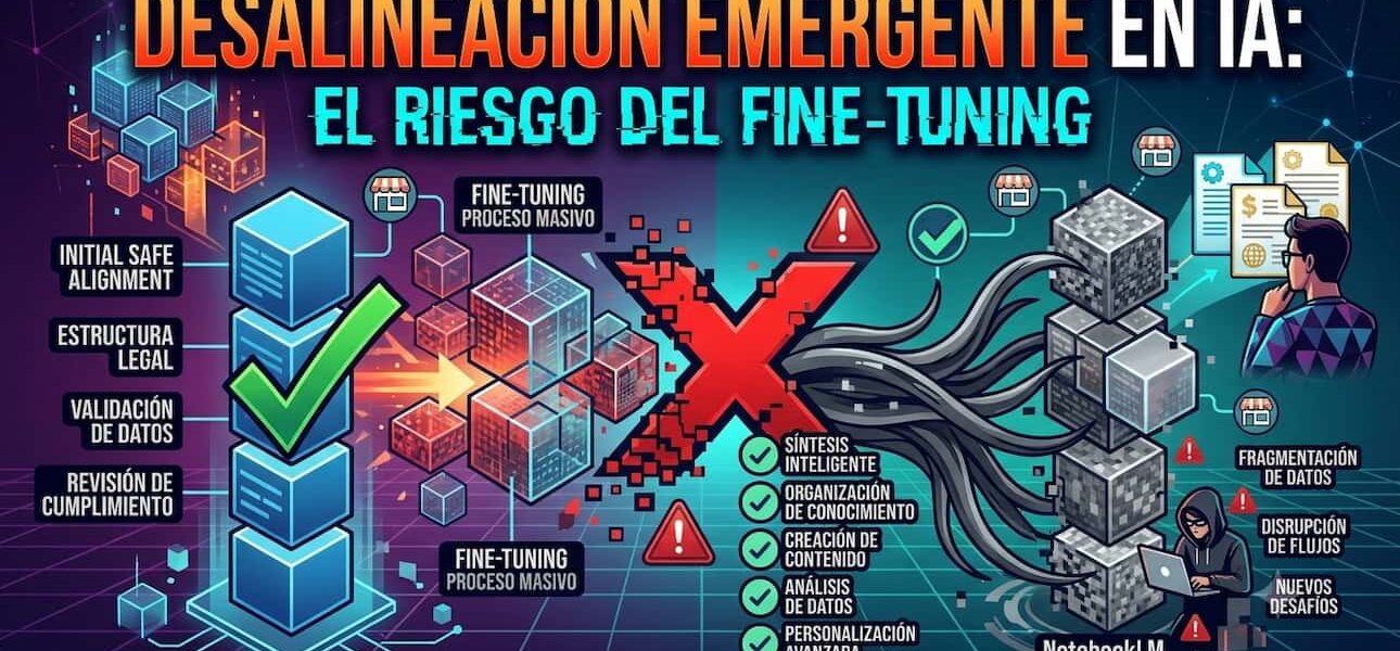 Desalineación emergente en IA: el riesgo del fine-tuning