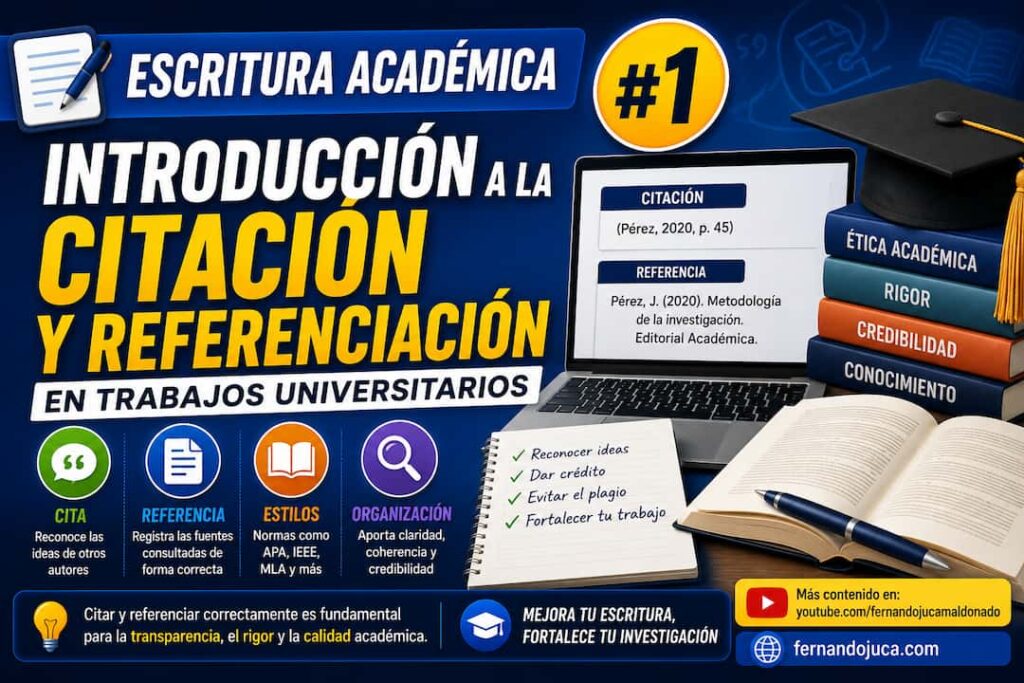 Escritura académica ✍️: Introducción a la citación y referenciación en trabajos universitarios