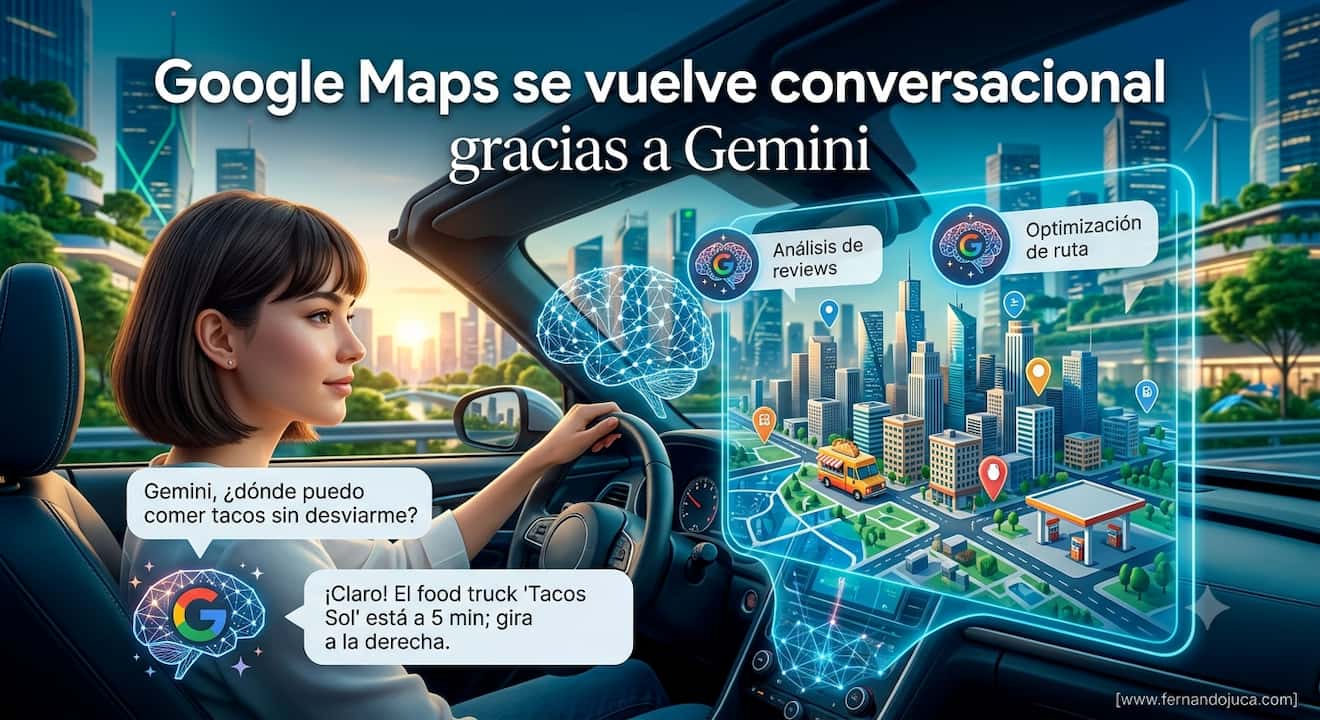 🗺️ Google Maps se vuelve conversacional gracias a Gemini: así funciona la nueva experiencia con IA