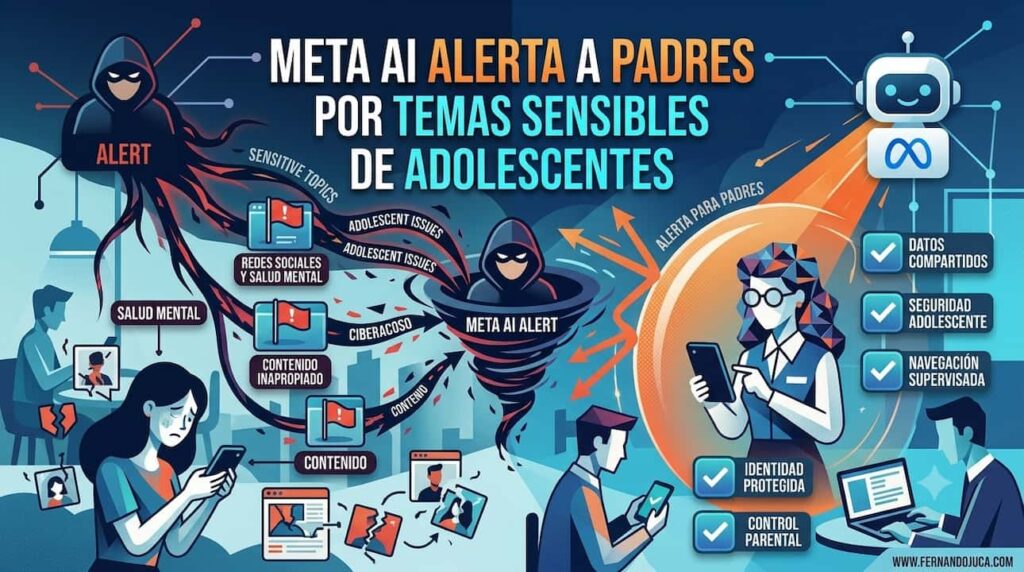 Meta AI alerta a padres por temas sensibles de adolescentes