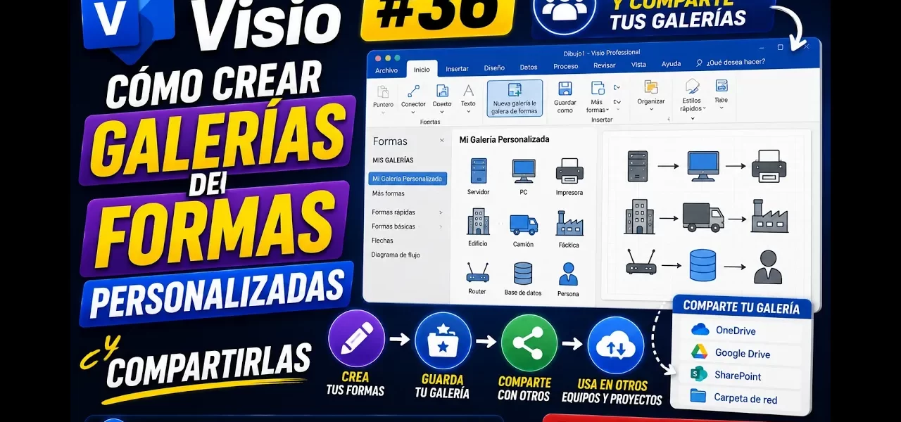 Microsoft Visio Cómo crear galerías de símbolos | Tema 36