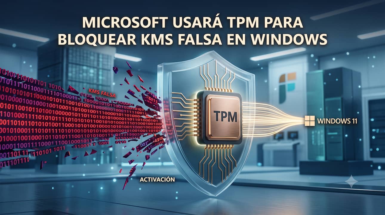 Microsoft usará TPM para bloquear activación KMS falsa en Windows