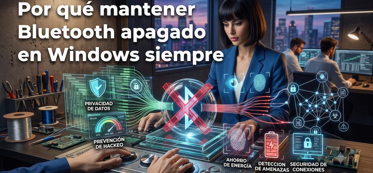 Por qué mantener Bluetooth apagado en Windows siempre