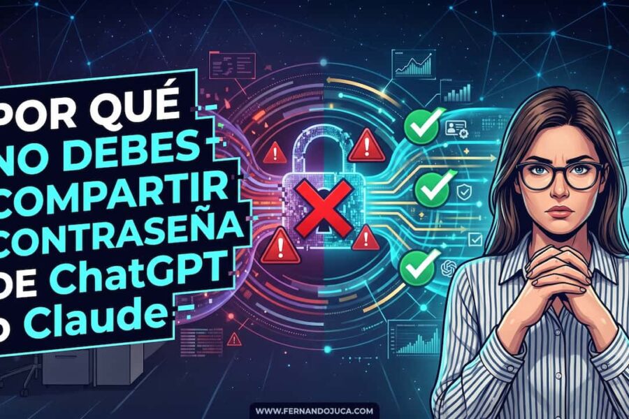 Por qué no debes compartir contraseña de ChatGPT o Claude