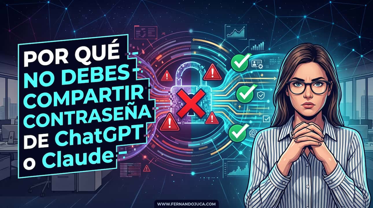 Por qué no debes compartir contraseña de ChatGPT o Claude