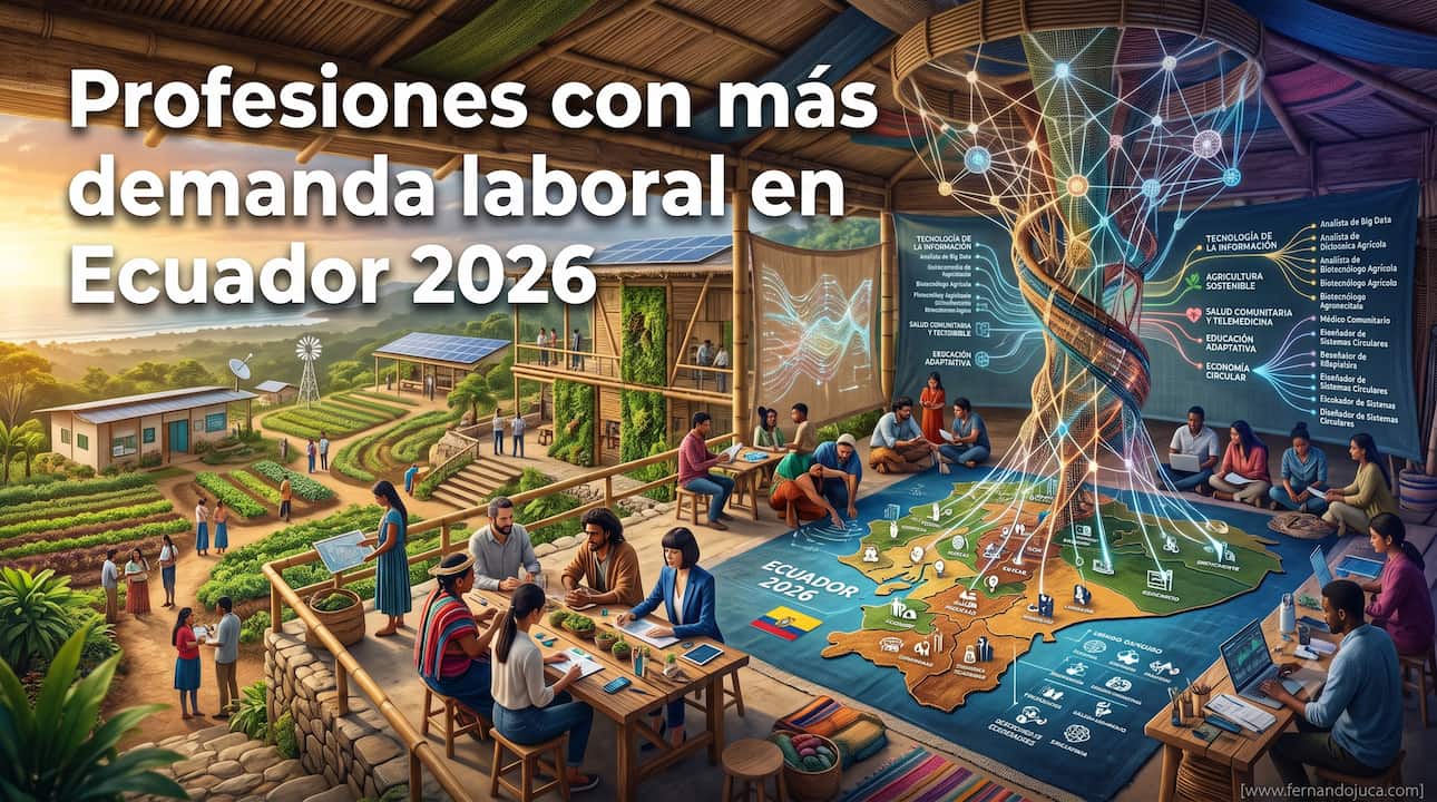 Profesiones con más demanda laboral en Ecuador 2026