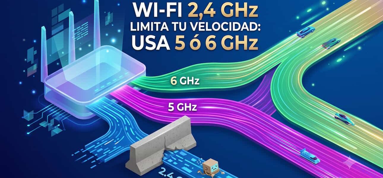 Wi-Fi 2,4 GHz limita tu velocidad: usa 5 o 6 GHz