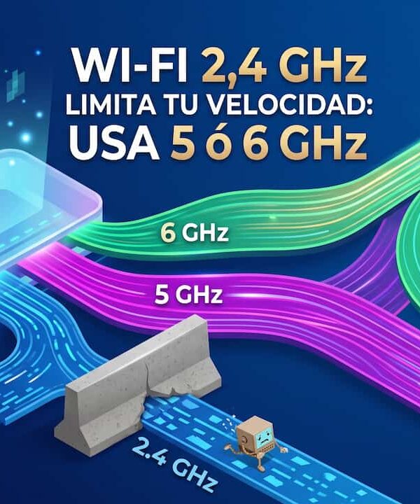 Wi-Fi 2,4 GHz limita tu velocidad: usa 5 o 6 GHz