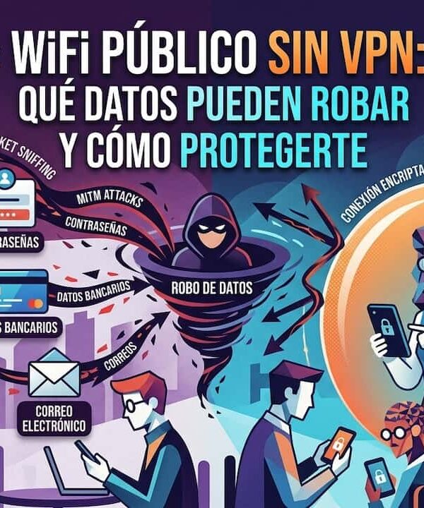 WiFi público sin VPN: qué datos pueden robar y cómo protegerte