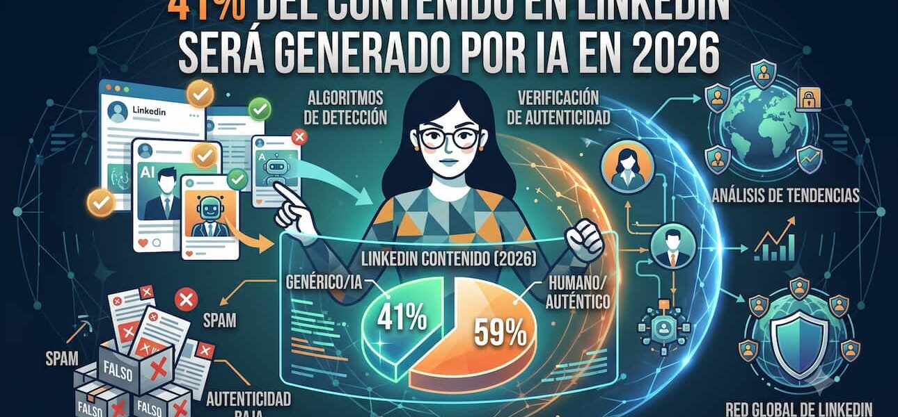 41% contenido LinkedIn generado por IA en 2026