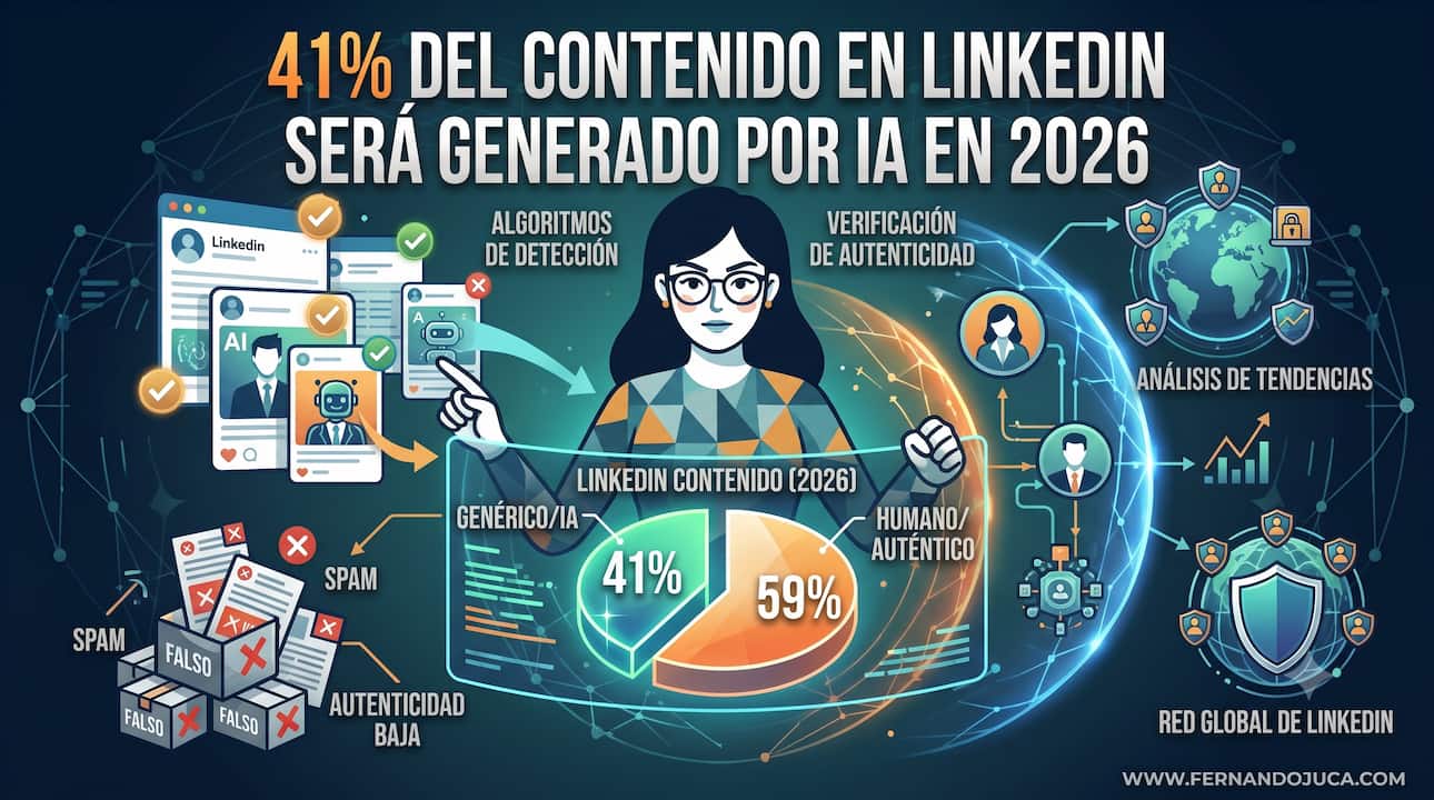 41% contenido LinkedIn generado por IA en 2026