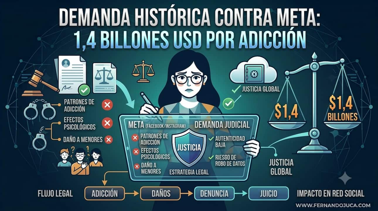 Meta enfrenta demanda de 1,4 billones dólares por adicción