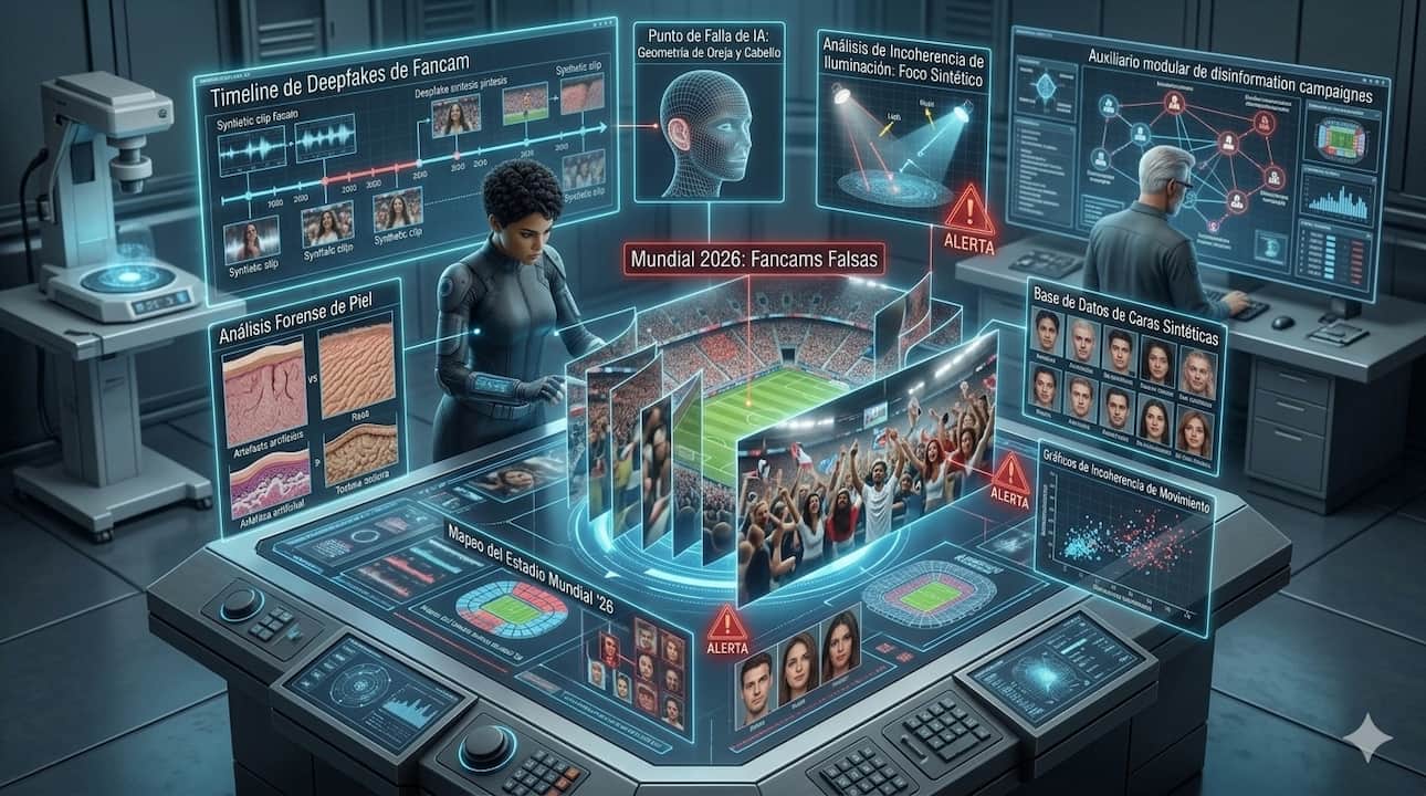 IA genera fancams falsas de mujeres en el Mundial 2026