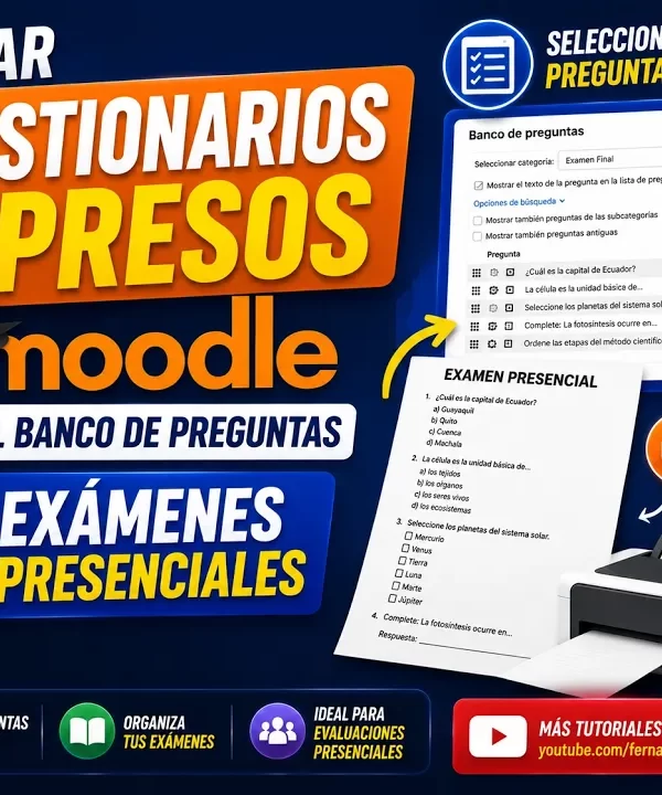 Cuestionario offline en Moodle: crea exámenes impresos