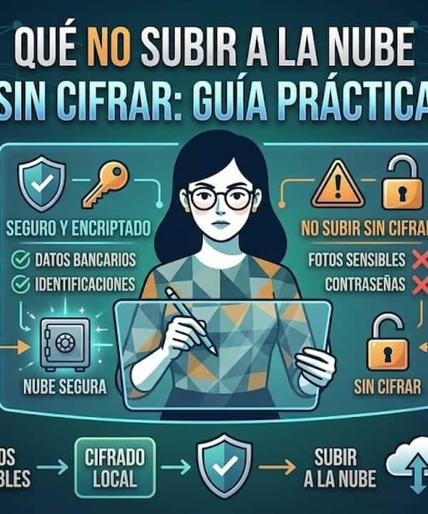 Qué no subir a la nube sin cifrar: guía práctica